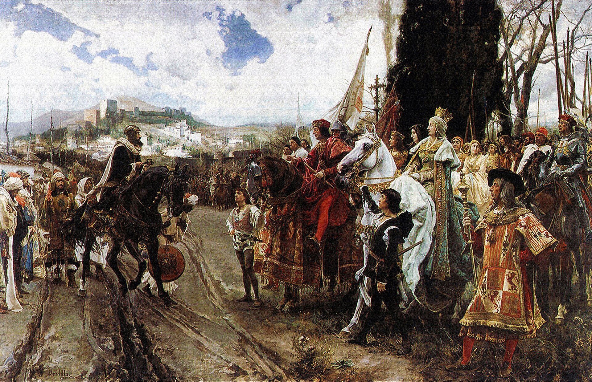 Detail from Francisco Pradilla's The Surrender of Granada